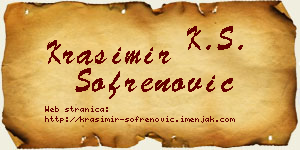 Krasimir Sofrenović vizit kartica
